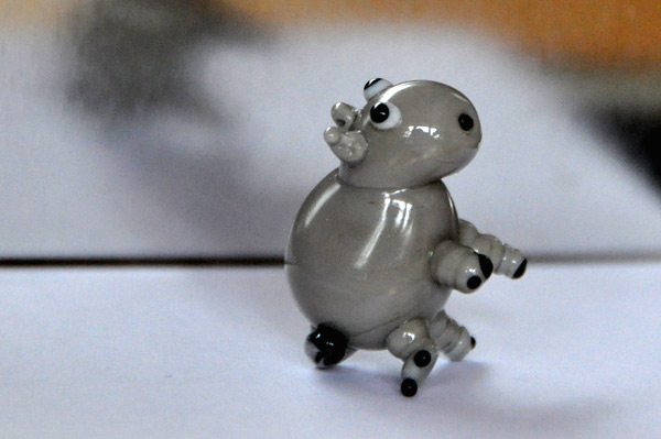 Nilpferd Lampwork